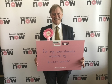 Sir David Amess supports Wear it Pink 